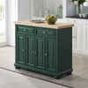 Basarge Emerald Green Kitchen Island Cart