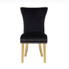 Chimane 2 Black Gold Leg Dining Chairs