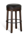 Alas Dark Brown 3pc Pub Table Set With Stools