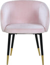 Navaraswadi Pink Velvet Dining Chair