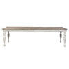Asalaj Antique White Rectangular Leg Table