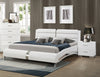 White 2pc King Platform Bedroom Set
