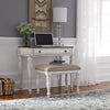 Asalaj Antique White Weathered Bark Accent Bench