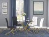 Karnoor Brass Clear Round Dining Table