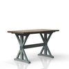Majnal Light Blue Rustic Counter Dining Table