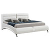 White 2pc King Platform Bedroom Set