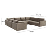 Jotewadi Taupe Modular Large U Sectional