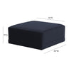 Jotewadi Navy Velvet Ottoman