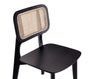 Hirawade 2 Black Nature Cane Square Dining Chairs