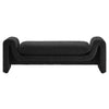 Jarali Black Fabric Cushion Bench