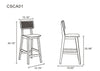 Hirawade 3 Nature Cane Counter Height Stools