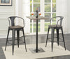 Madale Dark Elm Matte Black 3pc Bar Height Set