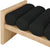 Athos Black Fabric Wood Bench