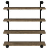 Kavane Rustic Oak 40 Inch Wall Shelf