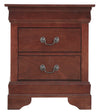 Ghungur Cherry Queen Bookcase 2pc Bedroom Set with Two Drawer Nightstand