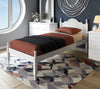Jatharwadi White Solid Wood Twin Platform Bed