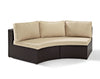 Kurundvad Brown Sand Round Outdoor Sectional Sofa