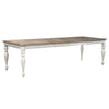 Asalaj Antique White Rectangular Leg Table