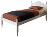 Jatharwadi White Solid Wood Twin Platform Bed