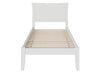 Longhe White Twin Platform Bed with Charging Station