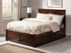 Kolindre Walnut King Bed with Flat Panel Foot Board and 2 Urban Drawers