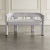 Mhalasvade Grey Upholstered Sculpture Bench