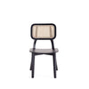 Hirawade 4 Black Nature Cane Square Dining Chairs