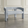 Mhalasvade Blue Upholstered Sculpture Bench