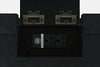 Lolane Noir Chevron 3 Drawer USB Charging Desk