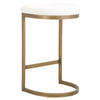 Maladewadi Peyton Pearl Brushed Gold Counter Height Stool