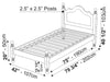 Jatharwadi White Solid Wood Twin Platform Bed