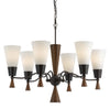 Harli Frosted White 6 Light Chandelier