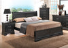 Ghungur Black Queen Panel 4pc Bedroom Set With Two Drawer Nightstand