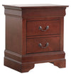 Ghungur Cherry Queen Bookcase 2pc Bedroom Set with Two Drawer Nightstand