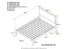 Longhe White Full Platform Bed with Charging Station