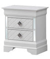 Kumari White Pearl 2pc Bedroom Set With Twin Bed