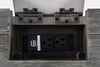 Lolane Platinum Chevron 3 Drawer USB Charging Desk