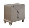 Ameni Metallic Platinum 2 Drawers Night Stand