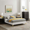 Koor White Velvet Full Bed Frame