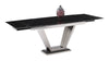 Black V Shaped Pedestal Base 5pc Dining Room Set