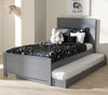 Latagaon Grey Wood Twin Platform Bed with Trundle