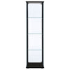 Garivade Black 4 Shelf Glass Curio Cabinet