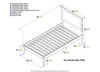 Longhe White Twin Platform Bed with Charging Station