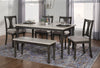 Kalamwadi Smokey White Dark Grey 6pc Dining Set