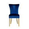 Chimane 2 Blue Gold Leg Dining Chairs