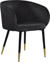 Navaraswadi Black Velvet Dining Chair