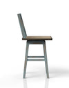Majnal 2 Light Blue Rustic Swivel Counter Stools