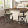 Ainapur Oak Silver Counter Stool with Back