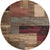 Svelte Dark Red Brown Camel Polypropylene Abstract Round Area Rug - 96x96