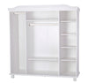 Panutre White 4 Door Wardrobe with 4 Small and 1 Large Shelf